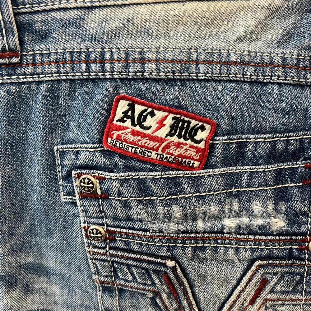 Affliction Men's Blake Distressed Jeans Sz: 35 - Picture 7 of 9